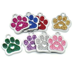 Etiketler Toptan 20pcs köpek etiketi oyulmuş evcil köpek yaka aksesuarları isimsiz antilost evcil hayvan malzemeleri kişiselleştirilmiş metal anahtar halkası plakası