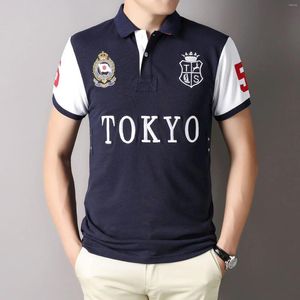 Erkek Polos Yabancı Tee Hommes için Büyük Boy Polo Gömlek Kısa Kollu Nakış Moda Tokyo Japonya Kraliyet Boş Zaman Sporları
