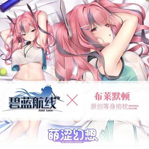 Подушка USS Bremerton Dakimakura Cover Azur Lane Game Guysing Body Case Pillowcase Полный отаку.