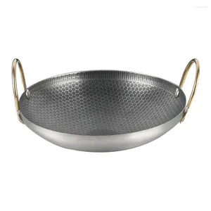 Pans Stainless Steel Non Stick Pan Small Chafing Dish Birthday Present Home Thicken Pot Household Thickened Alcohol Double Ear
