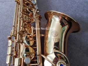 Saxophone Jupiter Jas767 Nuovo marchio Strumento musicale Alto Saxophone EB Tune E Flat Sax Ottone Gold Lacca con custodia e portavoce