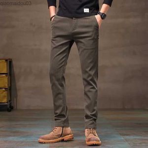 Męskie spodnie elastyczne spodni swobodne męskie mens Slim Fit Classic proste spodnie męskie Czarne spodnie Męs
