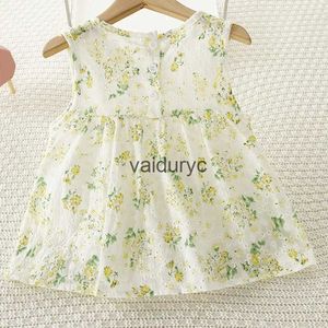 Rompers Summer Baby Clothes Girls Floral One Piece Sleeveless Baby Bodysuits H240429