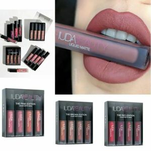 Zestawy 4PC/Set Lipgloss Mini Lip Make Up Mat Waterdichte Nonstick Nonfading Lipsticks Makeup Cosmetis Narzędzia do pielęgnacji ustnej