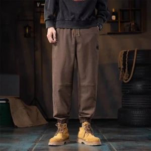 Hose Frühling Herbst Elegante Mode Harajuku Slim Fit Ropa Hombre Loose Casual Hosen passen alle passen Frachthosen Feste Taschen Harem Pant