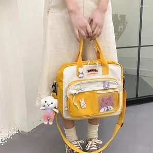 Backpack Style Kawaii Horizontal para adolescentes portáteis Bolsas de ombro multifuncionais portáteis fêmeas mochilas femininas