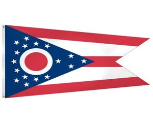 USA American Ohio State Flag 3x5 Nowy wydrukowany w stylu poliestrowym styl Flying Hanging Dekoracja domowa spotkanie Outdoor3275390