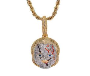 Chucky doll Pendant Necklace hip hop necklace in Gold jewelry for unisex daily use21910514543914