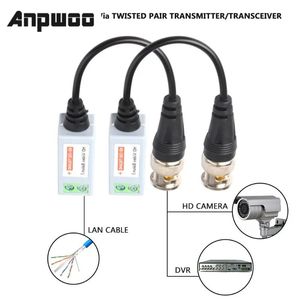 Câmera ANPWOO CCTV VÍDEO PASSIVO VÍDEO BALUN BNC Adaptador de cabo coaxial para segurança Câmera analógica CCTV Sistemas DVR