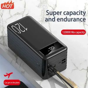 Cell Phone Power Banks 120000mAh portable power pack with large capacity for fast charging suitable for mobile phones laptops tablets 240424