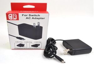 Hemresevägg AC -adapterladdare för Nintendo Switch NS -speladapter 5V 24A US EU Plug USB Typ C laddningsport2454063