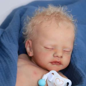 Dolls 45cm Sam Whole Body Silicone Vinyl Bebe Reborn Handmade Lifelike Real Rooted Hair Reborn Doll Soft Touch Feeling Newborn Doll