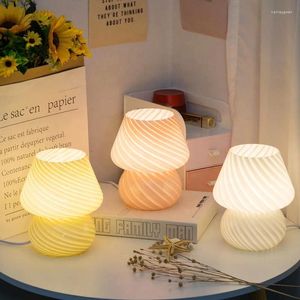 Lâmpadas de mesa Ce Certificado Certificado LED Night Light Light Colorful Glass USB Lâmpada Mini