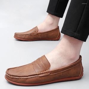 Casual Shoes Loafers Men 2024 Fashion Spring Autumn Men's Flats Brand Leather Classic Original Style Driving