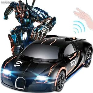 Electric/RC Car RC 32CM BUGATTI Gest Remote Control Car Deformation Car Wireless Charging Racing Toy Boy Christmas and New Year Giftl2404