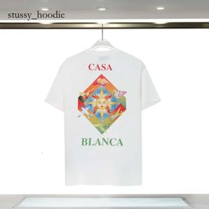 Mens designer casablancas skjorta luxe tshirt män lyxskjorta för casablanc män topp överdimensionerad casablancas skjorta kläder mode sommarbesättning nacke kort ärm 1984