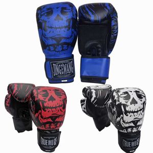 Gear MMA Fighting Boxing Gloves Sports Pu Skull Thai Boxing Taekwondo Gloves Fighting Womens/Mens Sanda Childrens and Adult Training Boxing Gloves 240424