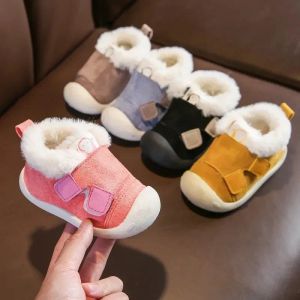 Boots Autumn Winter Baby Girls Boys Snow Boots Warm Plush Infant Shoes Kids Outdoor Shoes Comfortable Soft Soled Children Cotton Shoes