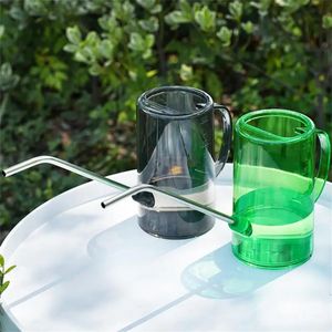 Plastic Watering Can Bottle Stainless Steel Long Spout Pot Shatterproof For Outdoor And Indoor House Plants Flowers 240425