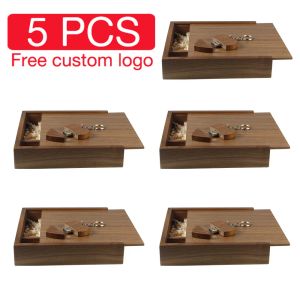 Drives JASTER 5PCS LOT USB Flash Drive 128GB Wooden Box Pen Drive 64GB Free Custom Logo USB Stick 32GB Wedding Gift U Disk 16GB 8GB 4GB