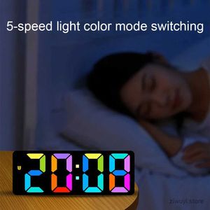 Masa Tablosu Saatleri Renk Değiştirme Elektronik rakamlar Uyku Düğmesi ile Tablo Saat 4 Seviye Parlaklık 12/24 Ofis Oturma Odası Yatak Odası için