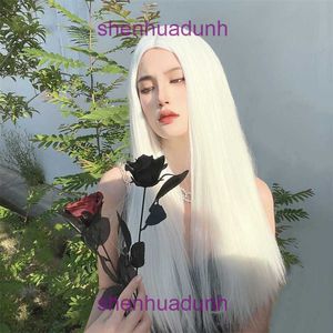 White wig female long straight hair men and women universal animation cos ancient costume film television prop