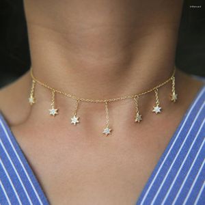 ペンダント3色Real 925 Sterling Silver Wholesale Necklace Dangle with 7PCS Charm Star