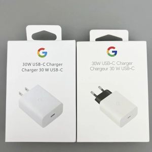 Ladegeräte für Google 30W schnelles Ladegerät EU/US/UK Schnellladungs -Reiseadapter USB C, um C -Kabel für Pixel 7 6 5 Pro 6a 5a 4a 3 xl zu tippen