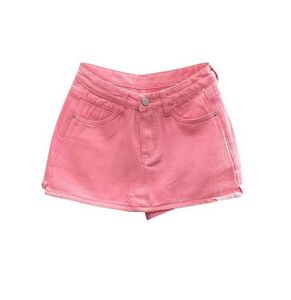 شورتات نسائية عالية الخصر A-line shorts Skirt Womens 2024 New Summer Fashion مزيفة من قطعتين Bodycon Mini Skirt Y240425