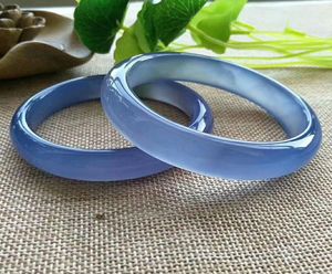 100 Real Jade Bangles Blue Chalcedony Women Bangle Jade Bracelet Bangles Jade Amethyst 추가 증명서 Jadeite Bangles LJ2010208793001