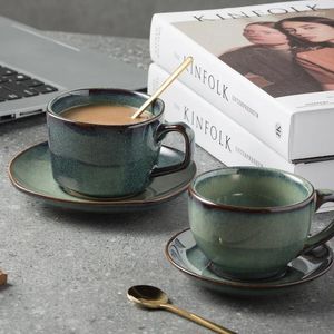 Muggar nordiska keramiska mugg retro kaffekopp med hög kapacitet330 ml par frukostmjölk