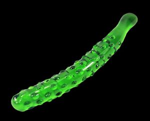 Green Crystal Dildo Glass Toys Sex Sex Female Anus Penis para Women Anal Butt Plug7675073