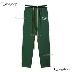 2024 Nya tidvattenmärket Rhude Men's Letter Brodery Hip Hop Sweatpants Men and Women Casual Loose Workout Pants Mens Track Joggers Trous 447