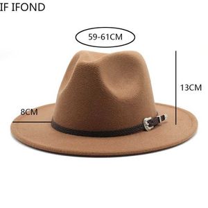 Chapéus de balde de largura chapéus britânicos feltro jazz fedora chapéu 59-61cm tamanho panamá trilby chapéus para homens homens cavalheiros festa de casamento y240425