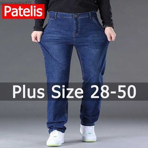 Men's Jeans Mens blue jeans in size 48 and 50 suitable for 45-150kg jeans Hombre wide leg jeans Pantalon HommeL2404