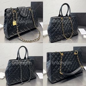 luksusowe designerskie kobiety messenger torba kołdry duża złota łańcuch torba france crossbody skórzane czarne torby na ramię Lady Splove łańcuchy paski torebki zakupowe