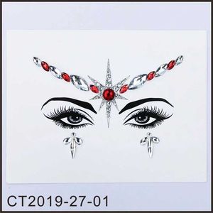 E3PC Tattoo Transfer 3D Face Jewels Adesivo temporário Tattoo CRTSTAL STROTHERS STETHERS BODY ASSENHOR ARTIE MULHER TATOO CRISTAL EYES FACE FOEL