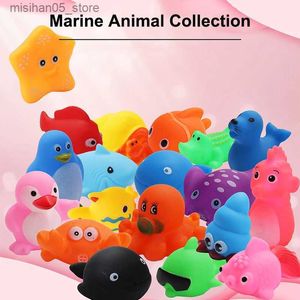 Areia brincar água divertida Banheiro brinquedos animais nadar brinquedos mini colorido de borracha flutuante patos de borracha espremendo som divertido bebê presente q240426