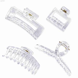 Hair Clips Barrettes Large Clear Claw Clips Thick/Thin Hair Big Matte Banana Jumbo Claw Clips Cute Hair Styling Accessories for Women Girls Jaw Clips 240426