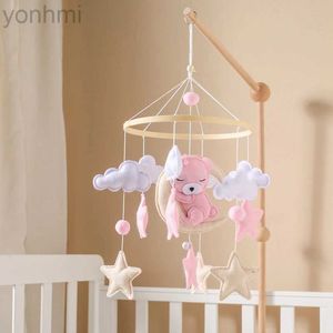 Mobiles# Baby Bed Bell Toys Soft Felt Cartoon Bear Star Moon Cloud Rattles Newborn Hanging Mobile Crib Bed Bell Montessori Education Toys d240426