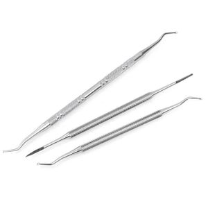 new 3PCS Double Ended Ingrown Toe Correction Files Stainless Steel Toe Nail Care Manicure Pedicure Toenails Clean Foot Toolsfor Double Ended
