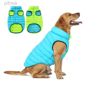 Odzież dla psa zima ubrania piesowe ciepłe psie płaszcz z płaszczem psa Wodoodporny ubrania dla dużych psów Golden Retriever Labrador Ubranie D240426