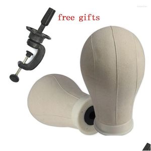 Hair Tools Treinamento Mannequin Head Canvas Block Display Styling Manikin Wig Stand Get T agulhas de agulha Drop Drop Products ACDRESSORIA OTWDR