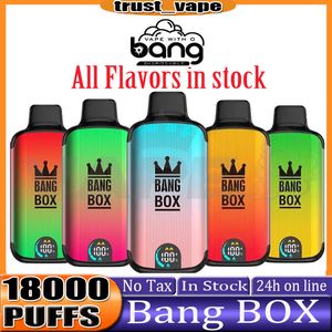 Bang Box 18000 Puffs одноразовый Puff 18000 E Сигареты Puff 18k 0% 2% 3% 5% 26 мл предварительно заполненного капсута 850 мАч.