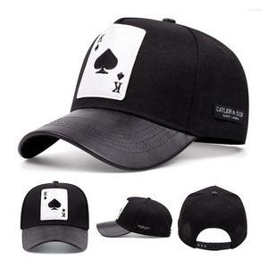 Caps de bola Moda Baseball Homens de poker bordado masculino Snapback Cap Women visor chapé