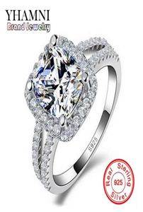 Yamni Original Fashion Jewelry 925 Серебряные обручальные кольца для женщин с 8 -миллиметровым обручальным кольцом CZ Whole J29HG70336893550077