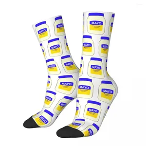 Men's Socks Mayonnaise Harajuku High Quality Stockings All Season Long Accessories For Man's Woman's Birthday Present