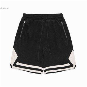 2022ss High Street Moda Markası Eklenmiş Nefes Alabilir Örgü Çift Taraflı Şort Spor Basketbol Sıradan Drawstring Capris Mens