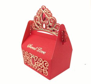 NEWPrincess Crown Wedding Candy Boxes Chocolate Gift Boxes Romantic Paper Candy Bag Box Wedding Candy Boxes EWE72889225162