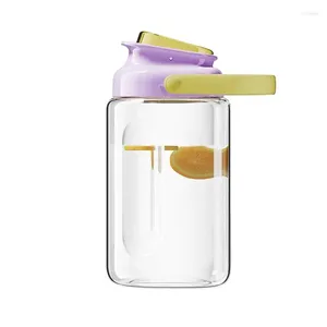 Vattenflaskor Kylskåp Pitcher Dispenser Drick lufttäta kannor Tryck på containrar med filterhandtag för mjölk iste te